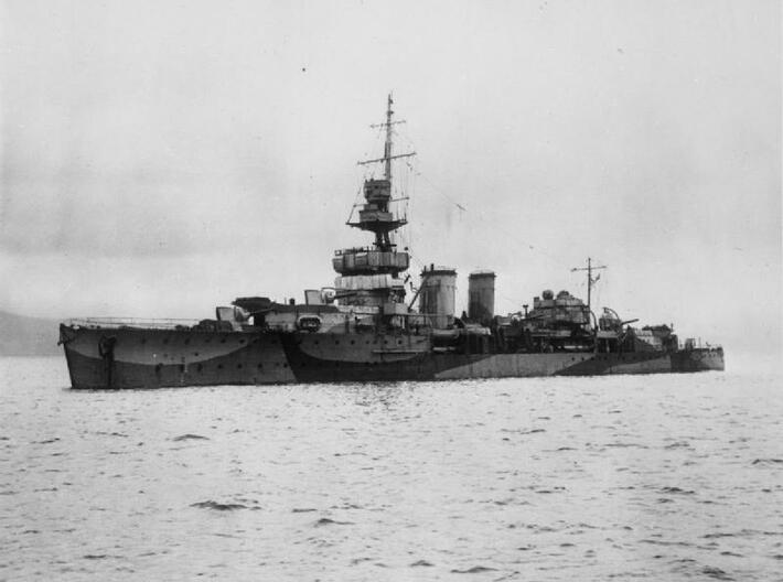 Nameplate HMS Cardiff 3d printed C-class light cruiser HMS Cardiff.