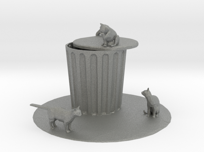 O Scale Cat Trouble 3d printed This is a render not a picture