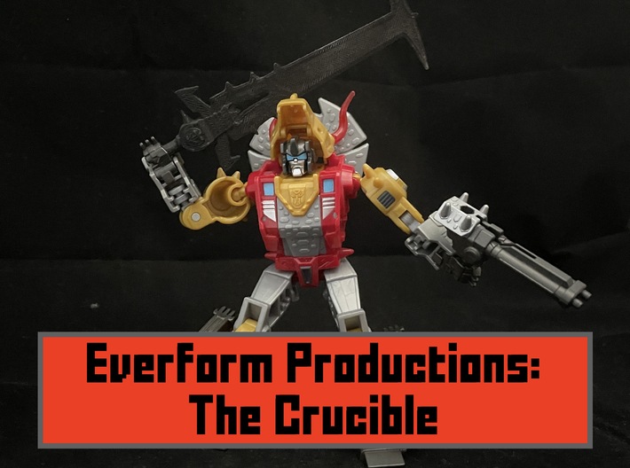 Doomslayers crucible for transformers 3d printed 