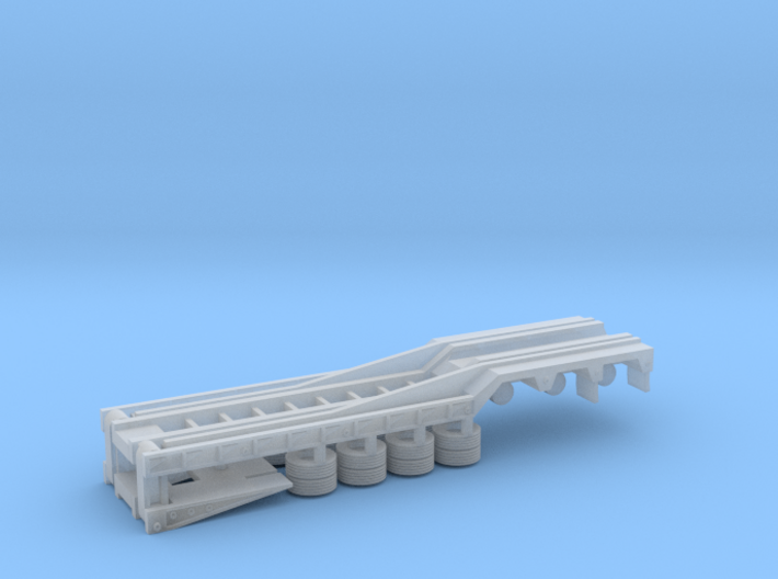 N Scale folding gooseneck rail deck trailer 3d printed 