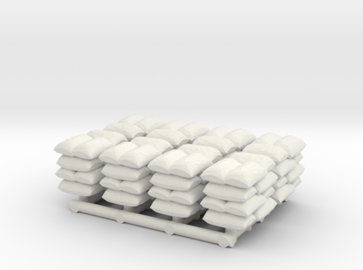 1-87 Scale Pallet Load - Stacked Sacks 3d printed