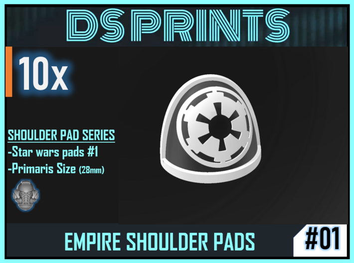 Republic Shoulder pad x10 | Pad Series #2 | SM CSM 3d printed 