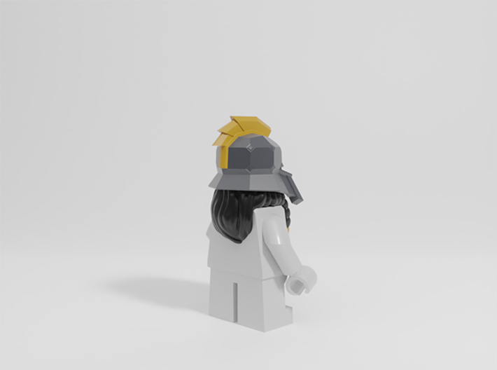 Iron Dwarf Helmet, Shield, & Beard 3d printed 3D render, minifig not included, print comes raw & unpainted
