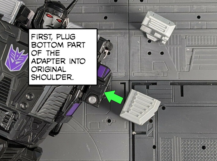 TF Legacy Motormaster Shoulder Adapter for CW Limb 3d printed 