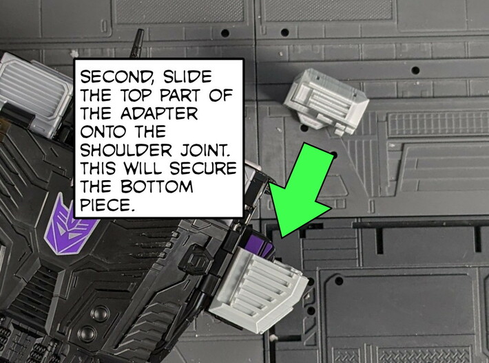 TF Legacy Motormaster Shoulder Adapter for CW Limb 3d printed 