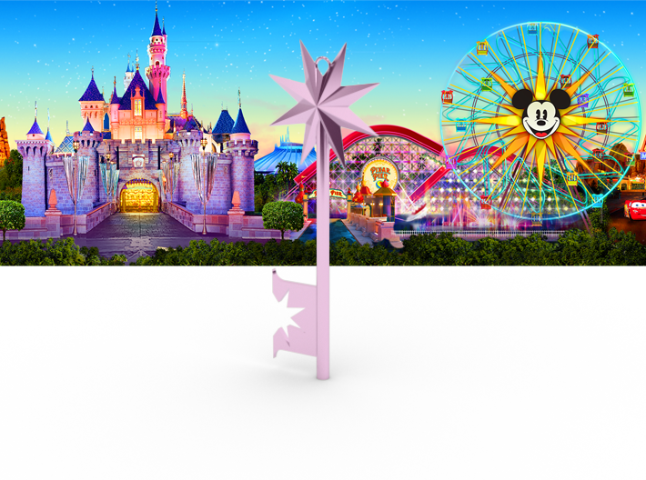 Disneyland Enchant Key (Vertical) 3d printed 