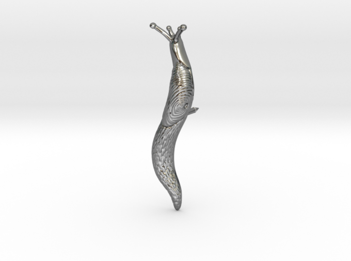Slug Lapel Pin - Science Jewelry 3d printed 
