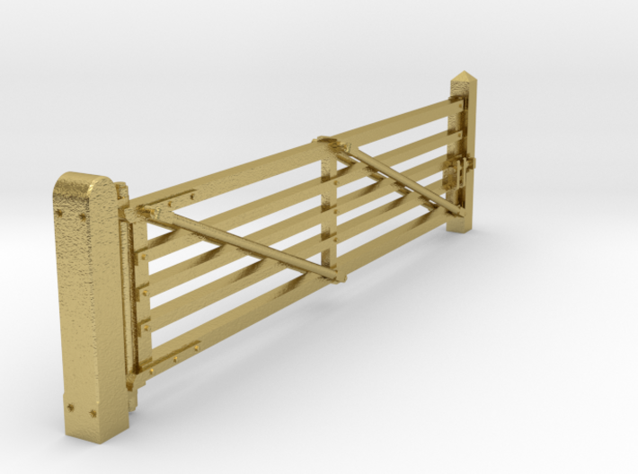 VR #1 Gate 15' (BRASS) With Lock Post 1:87 Scale 3d printed