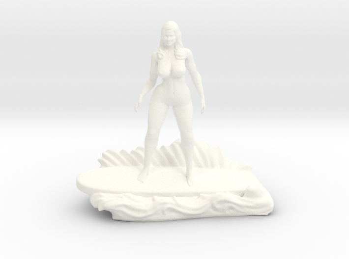 Nude Surfer Lady 3d printed