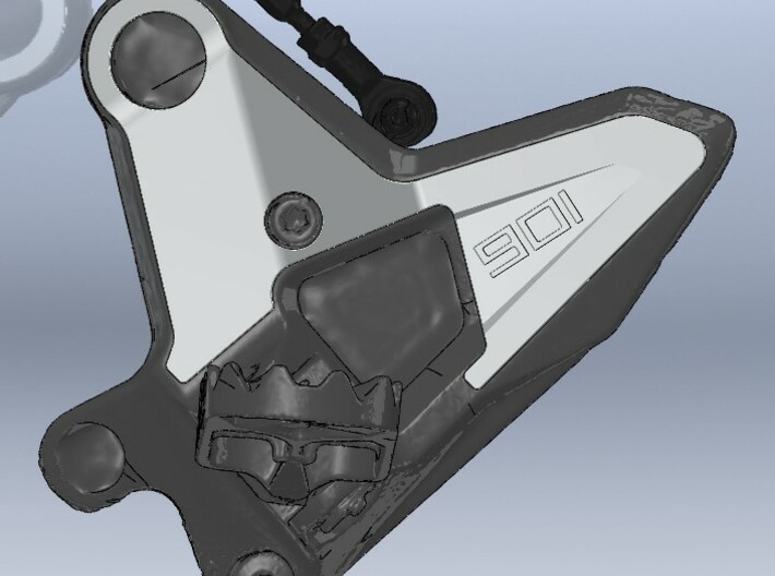 Footpeg cover left Husqvarna Norden 901 3d printed CAD model