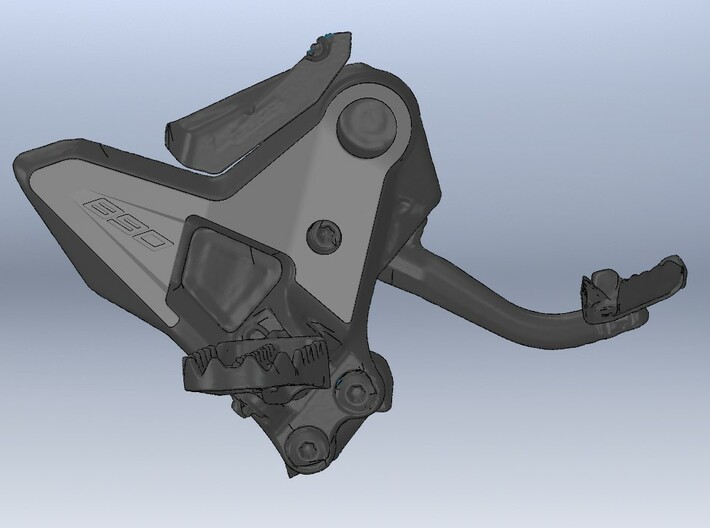 Footpeg cover right KTM 890 ADV 3d printed CAD model