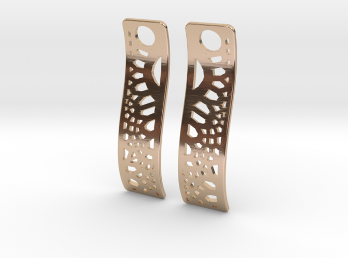 Lace Small Ribbon earrings 3d printed