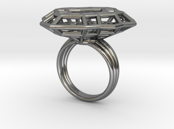 Weave Geometric Ring 3d printed