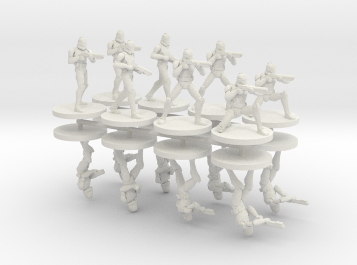 15mm Phase 2 Clone Troopers (16) 3d printed