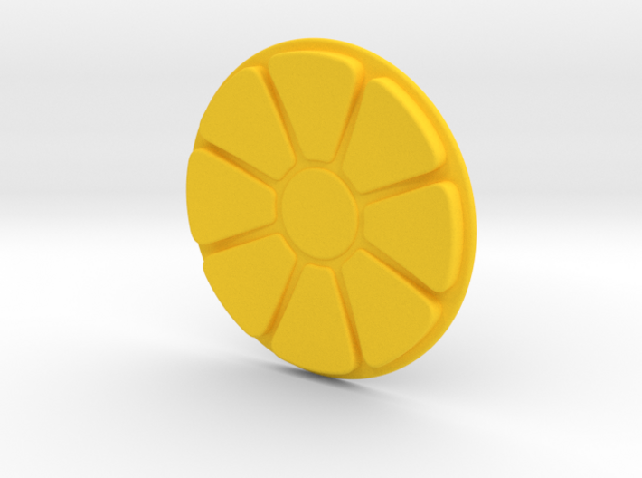 Circular Button Topper - large 3d printed