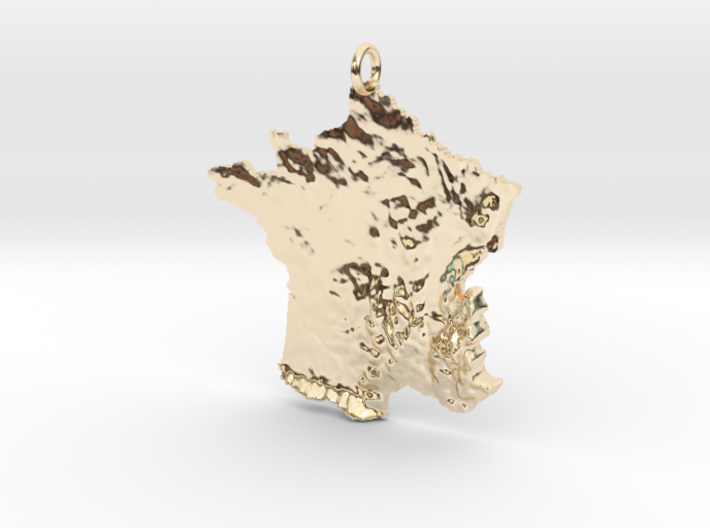 France Terrain Pendant 3d printed