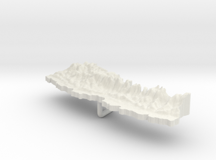Nepal Terrain Pendant 3d printed 