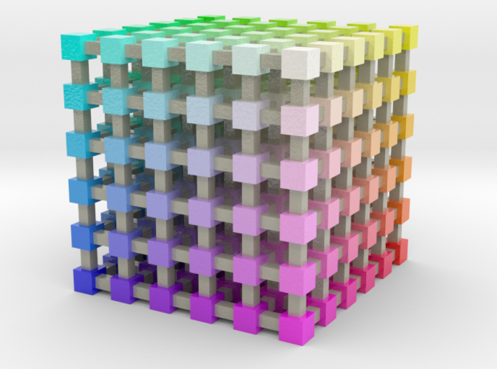 Web Safe Color Cube: 2 inch 3d printed