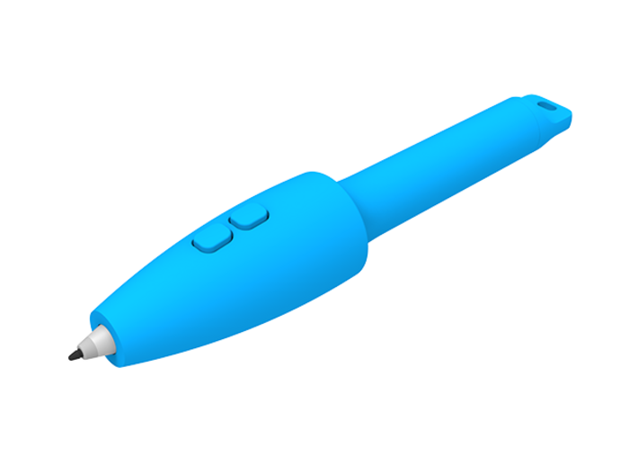 Smooth Conical Pen Grip - small with buttons 3d printed