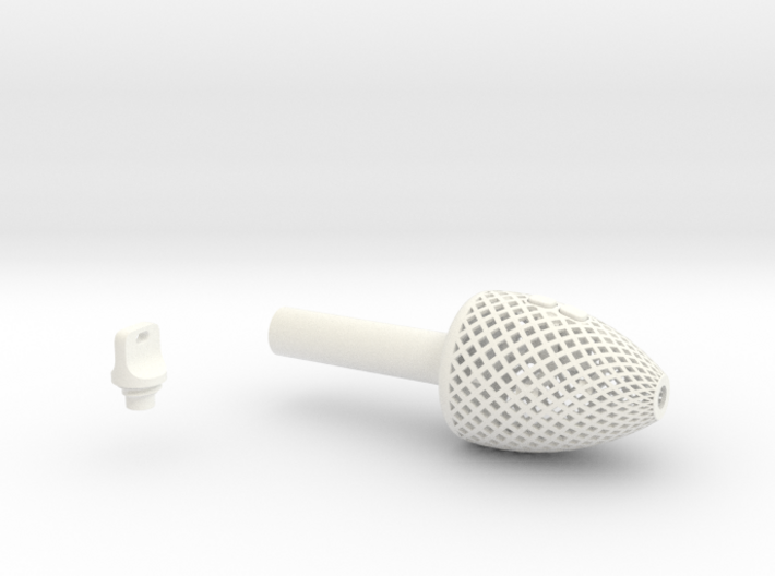 Textured Conical Pen Grip - large with buttons 3d printed