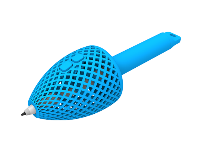 Textured Conical Pen Grip - large with buttons 3d printed 