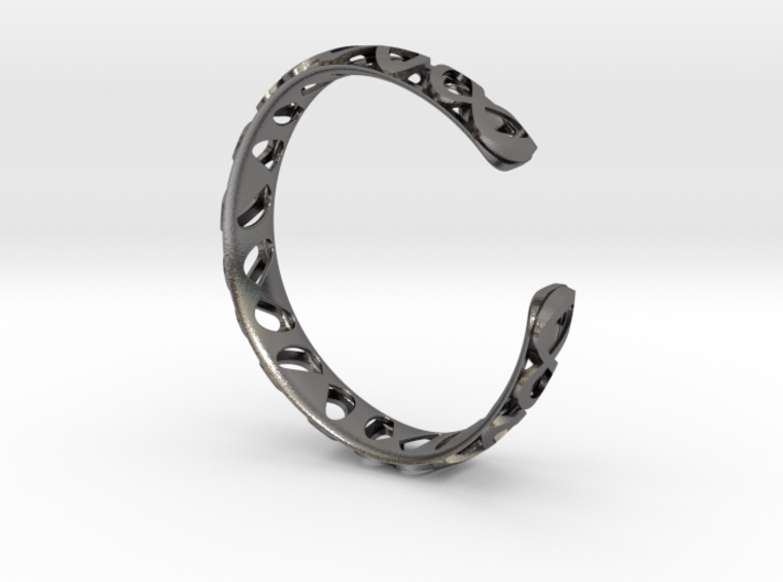 Meta open bracelet 3d printed