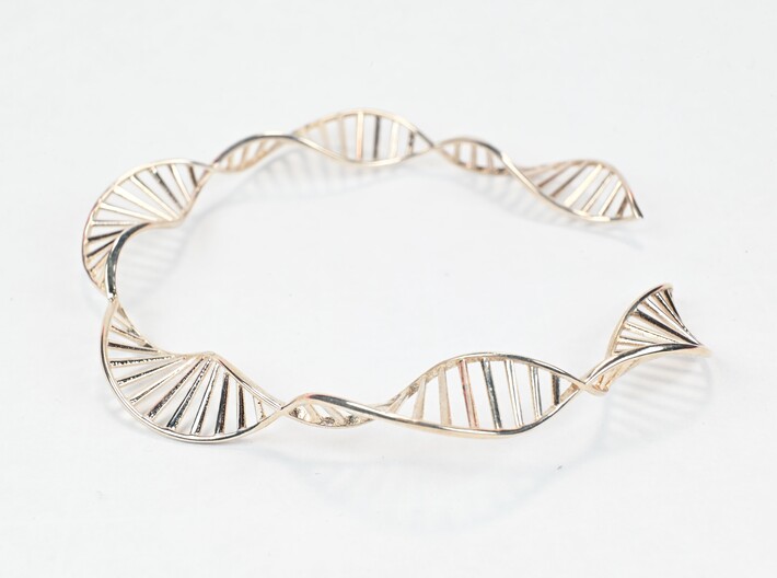 DNA Double Helix Bangle 3d printed 