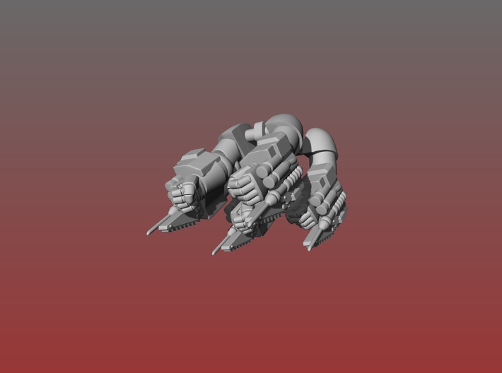 4 Narthecium arm sprue Warhammer Horus Heresy 30k 3d printed Front angle view render in my software
