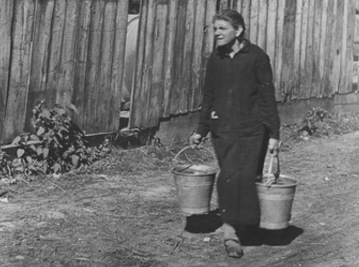 1/18 scale WWII era galvanized buckets x 3 3d printed 