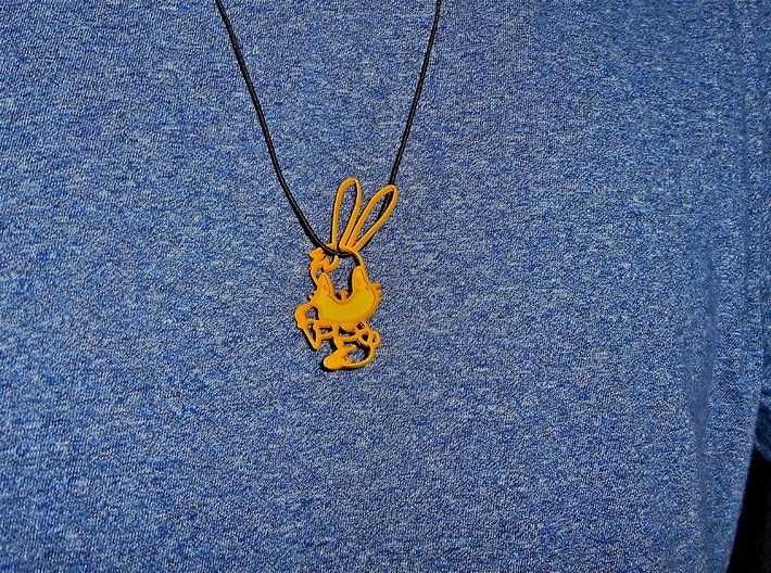 Yum Bunny Pendant 3d printed