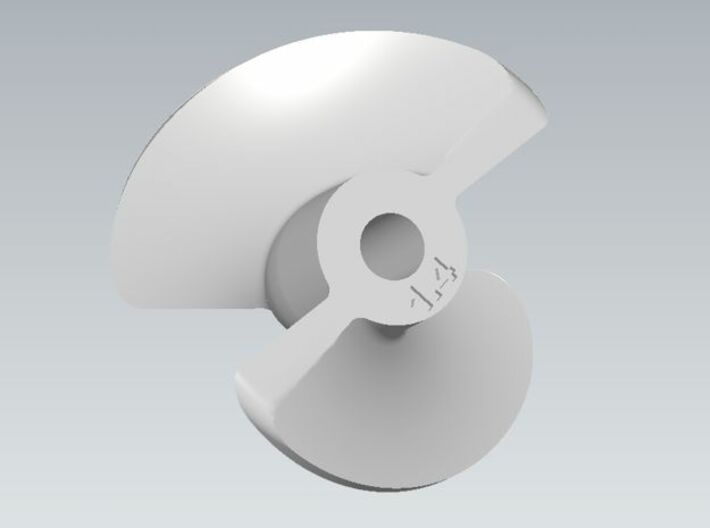 Impeller 2 Blades - Pitch 1.4 3d printed 