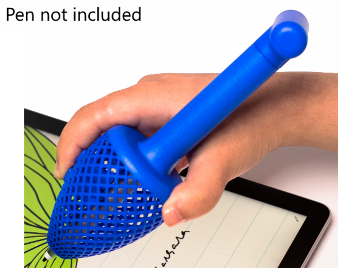Textured Conical Pen Grip - medium with buttons 3d printed 