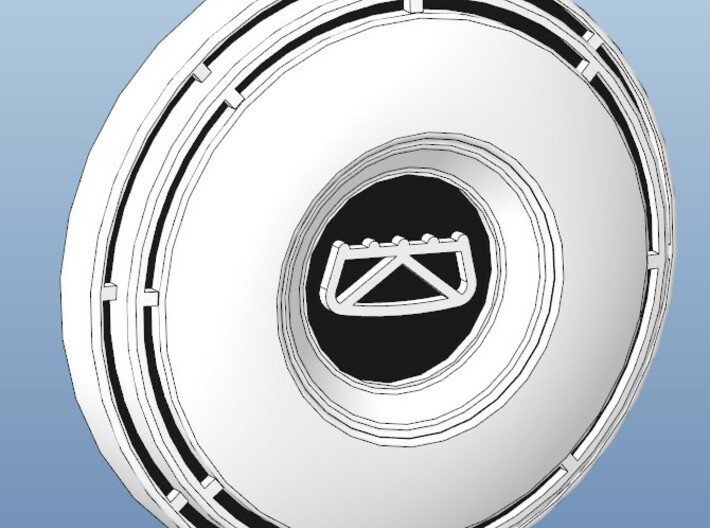 1968-69 Ford hubcaps, 2 sets, 1:25 3d printed Snapshot of 3D-File