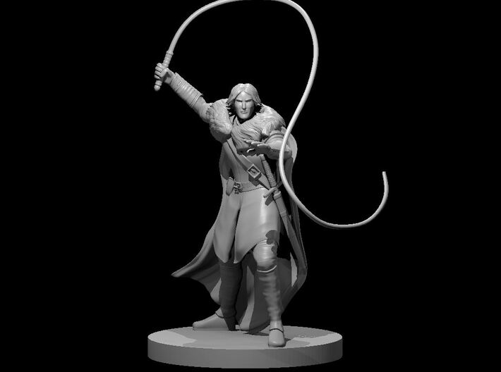 Human Male Whip Fighter 3d printed