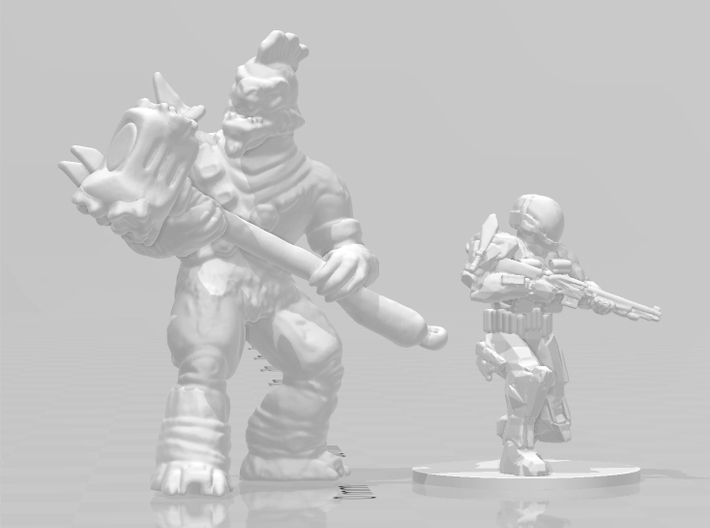 Halo Tartarus Brute Chieftain miniature model rpg 3d printed 