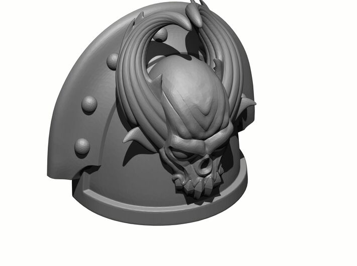 10x Gen:3 Demon Skull Shoulder Pad Riveted V2 3d printed Gen:3 Demon Skull Shoulder Pad Riveted V2 Tilt