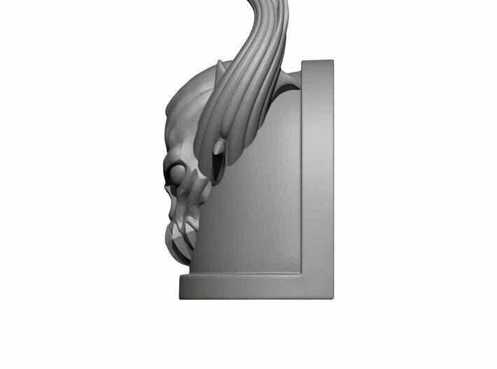 10x Gen:4 - Demon Skull Shoulder Pad - Plain 3d printed Gen:4 - Demon Skull Shoulder Pad - Plain Side