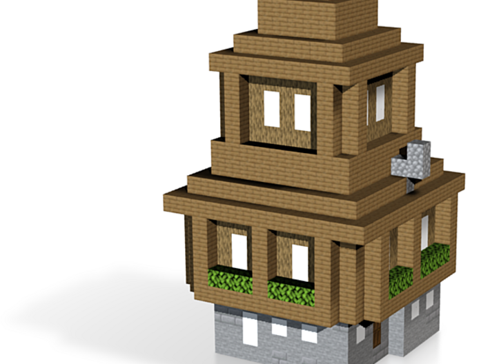 Minecraft Medieval House 3d printed