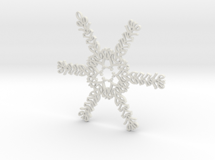 Barrie snowflake ornament 3d printed 
