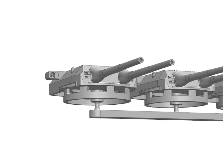 1:700 H44 Turret set, 508mm (20 inch) with ring 3d printed 