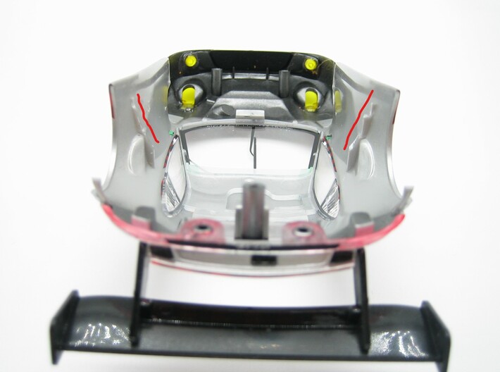 PSSX01502 Chassis Scalextric Porsche 911 GT3 R 3d printed 