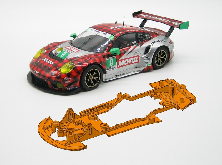  PSSX01501 Chassis Scalextric Porsche 911 GT3 R 3d printed 