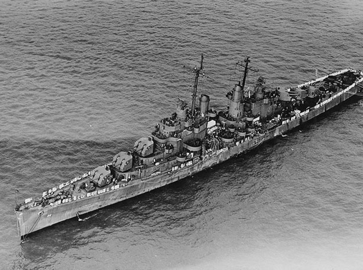 Nameplate USS Tucson CL-98 3d printed Atlanta-class light cruiser USS Tucson CL-98.