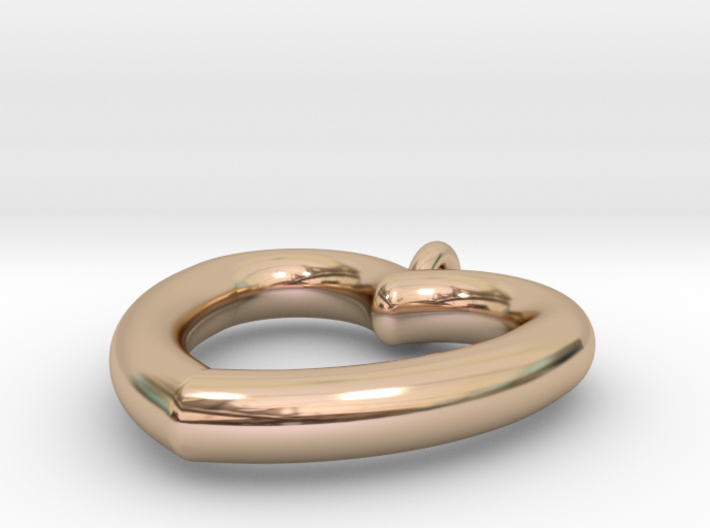 Heart ring pendent / key chain 3d printed
