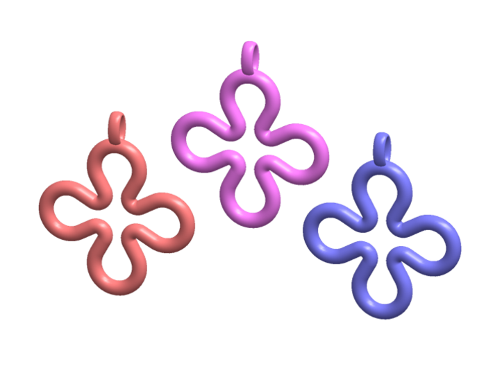 Four leaf ring pendent / Key chain 3d printed 