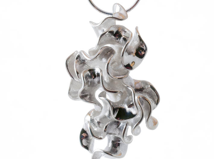 floraform | silver elysia pendant 3d printed
