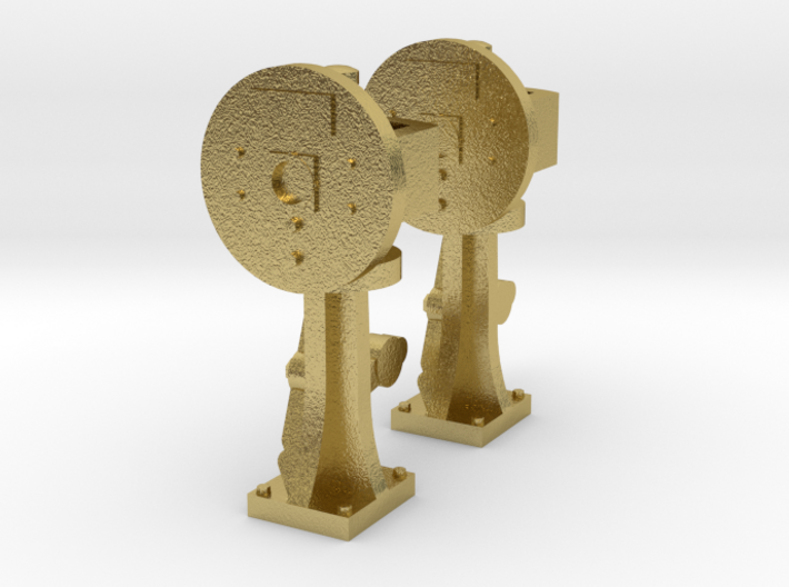 VR Disc Ground Signal (Brass) 2 Pack 1-87 Scale 3d printed 