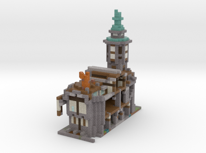 Minecraft Medieval Center City Gate 3d printed
