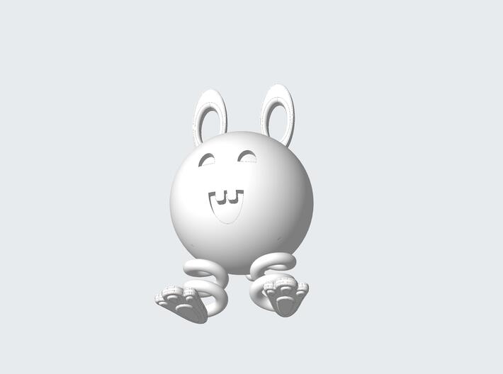 Bunny keychain 3d printed 