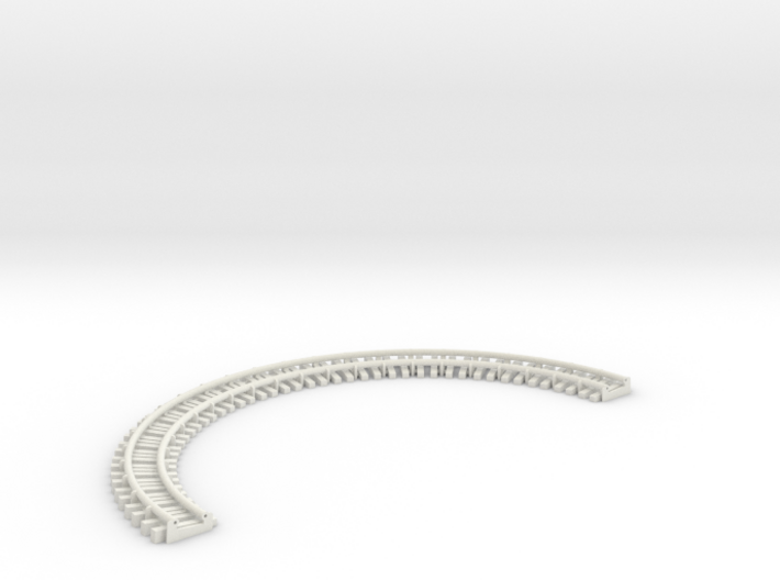mine train curved track 180° r=90mm banked 3d printed